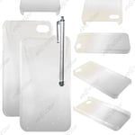 Housse Etui Coque Rigide Motif Gouttelettes Blanc  pour Iphone 4S 4 + Stylet