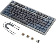 Clavier Mécanique Ak832, Clavier Sans Fil À Profil Bas À 75%, Prend En Charge Bluetooth 5.1, 2.4G Et Connexion Filaire, Clavier Ultra Fin, Air75, G213, Compatible Avec Windows Mac-Brown Switch