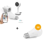 Kit Start Connect Avidsen Home - AVIDSEN - Prise, caméra et ampoule connectées