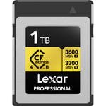 Lexar Professional CFexpress 4.0 (Type B) Gold 3600MB/s, 1TB muistikortti