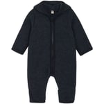 HUTTEliHUT pram suit ears wool fleece  – navy - 92