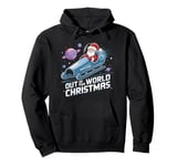 Cute Santa's Space Out of This World Christmas Sleigh Pullover Hoodie