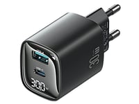 Usams Usams Nätverksladdare Cc229 30W Gan Usb-C/Usb-A Snabbladdning Xc Series Svart/Svart Cc229tc01