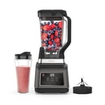 Ninja 2-en-1 Blender avec 3 programmes automatiques ; blend, max blend et écraser et 4 réglages manuels, bol de 2,1L et tasse de 700ml, 1200W, pièces lavables en lave-vaisselle, Auto-iQ, noir BN750EU