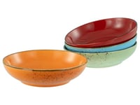 CreaTable, 22875, Serie Nature Collection Mediterran, 4-teiliges Geschirrset für 4 Personen, Poke Bowl aus Steinzeug, spülmaschinen- und mikrowellengeeignet, Qualitätsproduktion