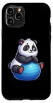 Coque pour iPhone 11 Pro Panda on Balle d'exercice Gym Fitness Entraînement