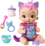 My Garden Baby Snack & Snuggle Baby Kitten Interactive Purple Doll(12-in) with 