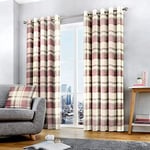 Fusion - Balmoral Check - Curtains, 168 x 137cm, Blush