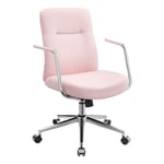 Songmics - Chaise de Bureau Pivotante, Fauteuil Ergonomique, Surface en pu Facile à Nettoyer, Hauteur Réglable, Dossier Confortable, Assise Incurvée,