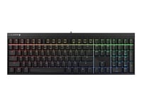 CHERRY MX 2.0S - Clavier - backlit - USB - QWERTZ - Allemand - commutateur : CHERRY MX Blue - noir