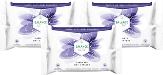 3 x BALANCE ACTIV Intimate Wipes (20 per pack)