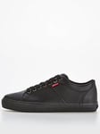 Levi's Woodward Faux Leather Trainers - Black, Black, Size 10, Men