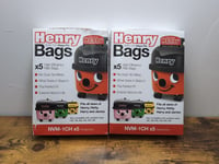 Henry Vacuum Filter Bags HepaFlo 10 Pack Fits Hetty Harry James New Nvm-1ch 