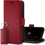 SURAZO Étui de Protection en Cuir véritable de qualité supérieure pour Samsung Galaxy A54 [Aimant, Compartiment pour Cartes, Protection RFID, Fonction Support] Étui à Rabat en Cuir (Rouge Costa)