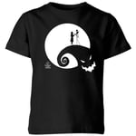 The Nightmare Before Christmas Jack and Sally Moon Kids' T-Shirt - Black - 3-4 Years