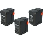 Vhbw - 3x Batterie compatible avec Gardena taille haie HighCut 48-Li (8882-20) cisaille (4000mAh, 18V, Li-ion)