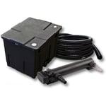 SunSun Kit complet: CBF-350 Filtre de bassin jusqu'à 12000 L Biologique, CUV-336 lampe uv UVC Clarificateur avec 36W, 5m Tuyau 25 mm (1")