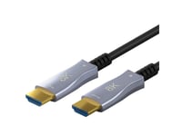 Goobay 65558, 10 M, Hdmi Typ A (Standard), Hdmi Typ A (Standard), 3D Kompatibilitet, 48 Gbit/S, Svart, Grå