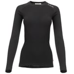 Aclima Womens WarmWool Crew Neck Shirt (Svart (BLACK MOTION) XX-large)