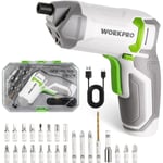 Workpro - Perceuse Visseuse Sans Fil 3,6V, Visseuse Devisseuse Excentrique Rechargeable avec Batterie 2,0Ah, 7Nm, 2 Sens Rotation + Lampe led, Câble