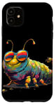 Coque pour iPhone 11 Lunettes de soleil colorées Caterpillar Insect