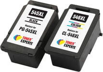 PG545XL CL546XL Cartouches d'encre Remplacement pour Canon 545 546 XL Compatibles avec MG2455 MG2555S MG2920 MG3050 MG2450 IP2800 TS3100 TS3350 TS205 TS3150 1 Noir 1 Couleur