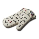 Zeal Silicone Heavy Duty Single Oven Mitt Glove, Cream/Cat Design (29 cm Long)