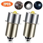 2 st P13.5S DC6V-24V LED Uppgraderingslampor Vita Maglite Cell Ficklampor 6500K 3W