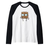 cool Chocolate Bar Candy Cocoa Raglan Baseball Tee