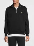 PS PAUL SMITH 1/4 Zip Sweat Top - Black , Black, Size 3Xl, Men