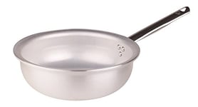 Pentole Agnelli - Casserole Distribution de Chaleur pour Battre au Fouet, en Aluminium et Acier Inoxydable - Couleur Argent 32 cm Argent