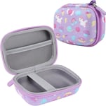 Étui pour Appareil Photo Compact Enfants Compatible avec ASTGMI/Gofunly/ZHUTA/Yokiss/HiMont/Hangrui/MJUM/HOOMOON, Enfant PâQues Anniversaire Cadeaux (étui Uniquement) Licorne Violet.[G17]