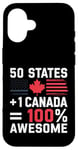 Coque pour iPhone 16 50 États + Canada = 100 % génial