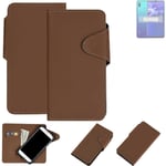 Protective cover for Huawei P Smart 2019 flip case faux leather brown mobile pho