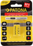 PATONA Pile Rechargeable CR123A 700mAh 3.7V 2.59Wh