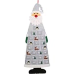 Filtadventkalender med tomte, julkalender, juldekoration Light Gray