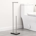 KES Porte Papier Toilette sur Pied Porte Rouleau Papier Toilette Salle de Bain avec Dérouleur Papier Toilette de réserve avec Base en Acier Inoxydable SUS304 Moderne Brossé, BPH286S1B-2