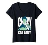 Disney Cinderella Lady Tremaine Lucifer Crazy Cat Lady V-Neck T-Shirt