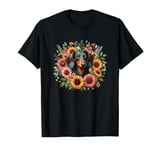 Dachshund Surrounded by Flowers T-Shirt