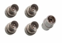 Pack Of 10 Coaxial Aerial Cable Connectors 8 X Male 2 X Female Joiners - NEW One