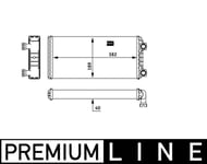 Varmeapparat register MAHLE ORIGINAL AH 133 000P