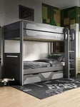 X Rocker Battalion Gaming Bunk Bed - With Trundle Drawer