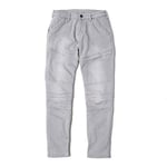 John Doe Pantalon Moto Trophy Jeans XTM,Homme,32/32,Gris Clair