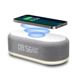 15W Wireless Charger Charging Station With Alarm Clock For Apple iPhone Samsung