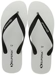 Superga Homme 4121-rbrm Chaussures de Plage & Piscine, Blanc (White-Black A01), 40 EU