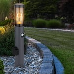 Lumière de Plancher Extérieur Prise Détecteur Borne Lumineuse Jardin Anthracite