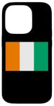 Coque pour iPhone 14 Pro Drapeau de la Côte d'Ivoire Fier Patriote Souvenir Fan Patriotique