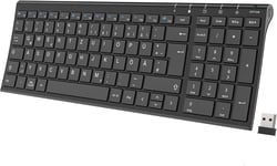 Clavier Sans Fil Allemand Aluminium Lightweight Slim Wireless Keyboard Qwertz Disposition