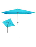 Parasol inclinable rectangulaire turquoise 200x300 cm