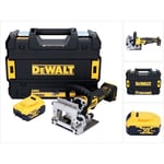 Dcw 682 nt Fraiseuse à lamelles sans fil 18 v 102 x 20 mm Brushless + 1x batterie 5,0 Ah + tstak - sans chargeur - Dewalt